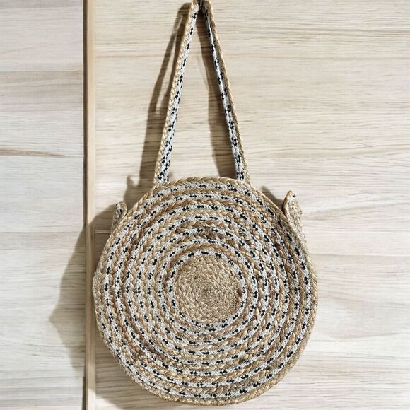 Circus by Sam Edelman Phoebe Braided Soft Boho Jute Shoulder Bag Natural Tan - Picture 3 of 6